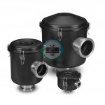 ISO Flg Vacuum Filters, CSL Series (Black Finish, SS Fittings)